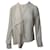 Fendi Asymmetrische Bluse mit Rüschen vorne aus cremefarbener Seide Weiß Roh  ref.490035