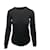 Balenciaga Gerippter Iro-Pullover aus schwarzer Wolle  ref.490087