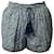 Shorts Talitha Paisley com guarnição de contas em algodão azul  ref.490241