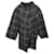 Karierter Balenciaga-Mantel aus grauer Wolle  ref.490243