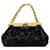 Dolce & Gabbana Kisslock Clutch aus schwarzem Samt  ref.490290