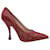 Zapatos de tacón con efecto agrietado de Miu Miu en cuero rojo Roja  ref.490327