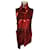 Autre Marque Halpern Mini Robe Asymétrique à Paillettes et Découpe en Polyester Rouge  ref.490356