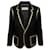 Saint Laurent Gold Trim Blazer in Black Wool  ref.490372