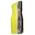 Just Cavalli One-Shoulder-Kleid mit Schlangenmuster aus gelber Seide  ref.490400