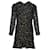 Veronica Beard Parc Ruched Floral Dress in Black Print Silk  ref.490402