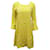 Ba&sh Stacy Minikleid in A-Linie aus gelber Viskose Zellulosefaser  ref.490474