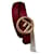 Fendi Bracelet en cuir - rouge et doré  ref.490664