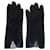 Hermès Handschuhe Schwarz Leder Nubuk  ref.491046