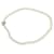 Vintage White gold necklace, cultured pearls and diamonds Silvery  ref.492116