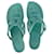 Hermès Egerie sandals in Vert Embrun Turquoise Rubber  ref.492506