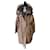 PIUMINO PARKA MONCLER LAGOPEDE FOX TRIM DOWN COAT IN NEUTRAL Beige Synthetic Fur  ref.493087