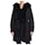 Moncler Black Hypolais Parka Coat DOWN JACKET Synthetic Fur  ref.493093