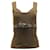 Gucci Sleeveless Top with Detachable Leather Belt in Brown Wool Cotton  ref.493709