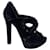 Bottega Veneta Cut Out Heels in Black Velvet Suede  ref.493800