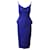 Roland Mouret Peplum Tweed Vestido Midi em Algodão Azul  ref.493856