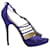 Sandalias con adornos de cristal con tiras de Jimmy Choo en satén morado Púrpura  ref.494393