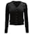 Vince Button-Front Cardigan in Black Wool  ref.494423