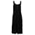 Vince Plissee-Trägerkleid mit U-Ausschnitt aus schwarzem Polyester  ref.494455