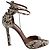 Tacco Tabitha Simmons Viva effetto serpente in pelle multicolor Multicolore