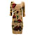 Dolce & Gabbana Langärmliges Etuikleid aus Viskose mit Blumendruck Strahl Zellulosefaser  ref.494917