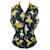 Colete vintage Hermès em sarja de seda com estampa de bailarina Verde  ref.495346