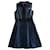 Miu Miu Robes Soie Coton Noir Bleu  ref.495718