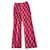 Miu Miu calça, leggings Rosa Branco Lã  ref.495724