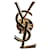 Yves Saint Laurent broche de pinheiro Dourado Aço  ref.495901