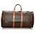 Louis Vuitton Brown-Monogramm-Keepall 55 Braun Leder Leinwand  ref.495987