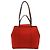 Hermès Hermes Red Cabag Elan Canvas Satchel Marrone Rosso Marrone scuro