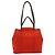 Hermès Hermes Red Cabag Elan Canvas Satchel Marrone Rosso Marrone scuro - vista 3