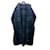 Cape Burberry solid blue and reversible lined-sided green and blue check Navy blue Wool  ref.496561