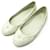 CHANEL CAMELIA G SHOES27322 36.5 FLAT SHOES CREAM LEATHER BALLERINAS  ref.496724