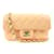 Chanel 22c Mini rabat classique rectangulaire en agneau matelassé orange clair Cuir  ref.496806