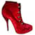 Christian Louboutin Boots Fifre 120 Daim Rouge  ref.497016
