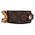 [Occasion] LOUIS VUITTON Louis Vuitton Brasserie Porto Adresse Monogram Bracelet M92577 Étiquette de nom de ruban marron en cuir PVC  ref.497153