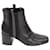 Brunello Cucinelli Ankle Boots with Cashmere Stripe in Black Leather  ref.497283