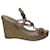 Prada Sport Espadrilles Wedge aus goldfarbenem Leder Golden  ref.497328