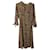 Reformation Kleid mit Port-Punktdruck aus brauner Viskose Zellulosefaser  ref.497401