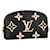 Louis Vuitton LV cosmetic pouch black leather  ref.498737