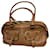 Sac à bandoulière Burberry en cuir avec bordure tartan Tissu Marron  ref.498751