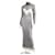 Christian Dior by John Galliano Documented Sheer Silver Gown Dress 1998 Silvery Viscose  ref.499332