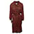 Nanushka Zahara Robe mi-longue imprimée à nœud lavallière en polyester imprimé noir  ref.499433