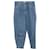 Frame Denim Jeans plissado com armação de cano curto em jeans de algodão azul  ref.499457