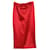 Dolce & Gabbana Gonna tubino in raso in acetato rosso Fibra di cellulosa  ref.499472