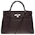 Hermès Stunning Hermes Kelly handbag 35 returned shoulder strap in brown Togo leather , palladium silver metal trim  ref.499556