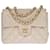 Superb Chanel Mini Timeless Flap bag in ecru quilted leather, garniture en métal doré Beige  ref.499567
