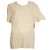 Escada Seidencreme mit rosa Perlenstreifen, Tunika-Bluse, Top-Größe 44 Roh - Ansicht 6