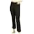 Moncler Noir w. Pantalon évasé court en velours à rayures latérales taille de pantalon 38 Polyester  ref.500046